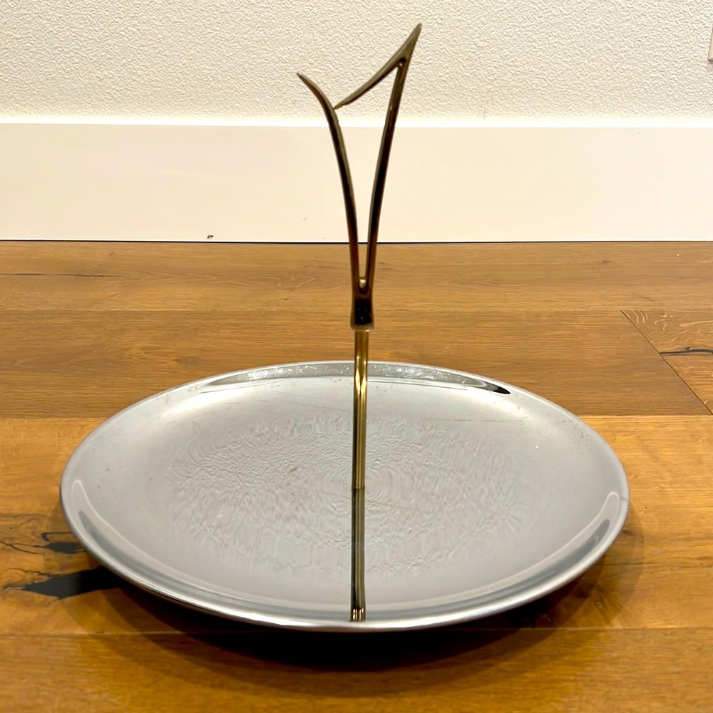 Vintage mcm Silver Tray retro serving platter